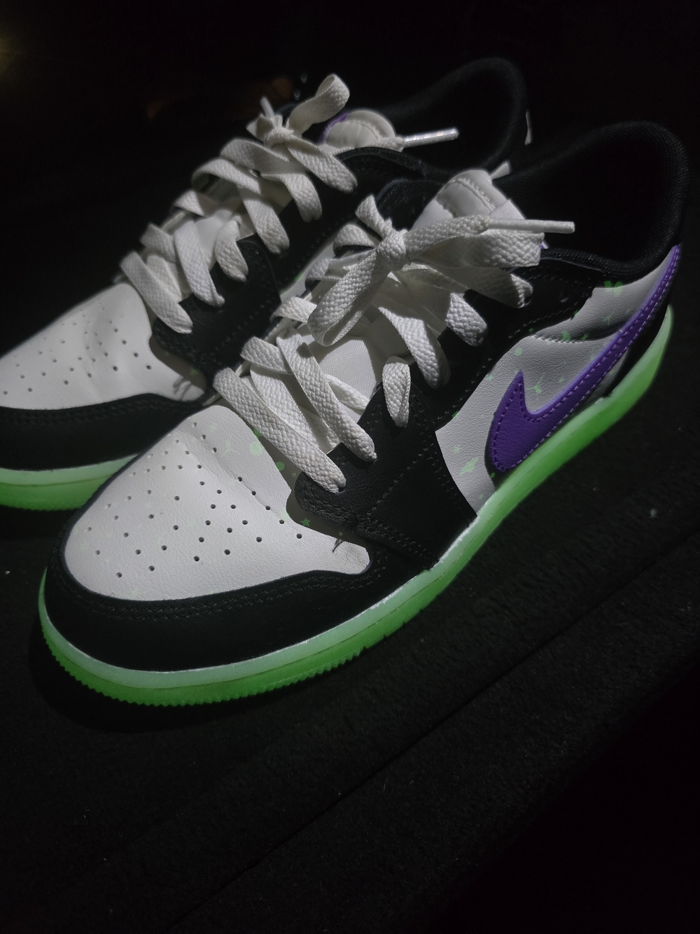 Size 6.5Y Nike Air Jordan 1 Retro Low Og Black Raspberry Hf0410-001 Gs - Picture 7 of 16